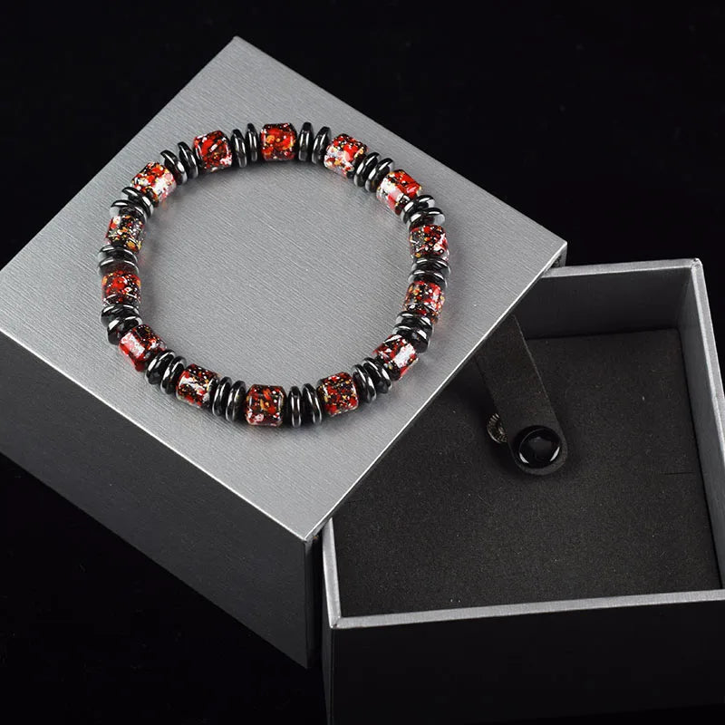 Bohemian Therapeutic - Magnetic Hematite Bracelet - Body Slimming - Loss Weight - Health Care