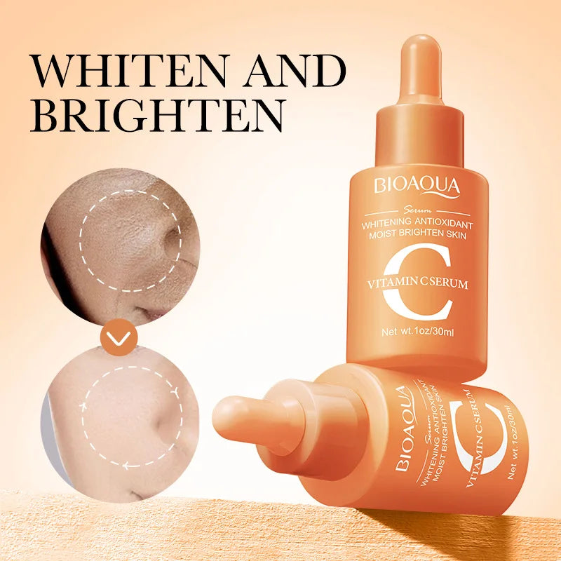 3 pcs BIOAQUA Vitamin C - Retinol Hyaluronic Acid Serum - Face Moisturizing, Firming, Brightening Facial Essence.