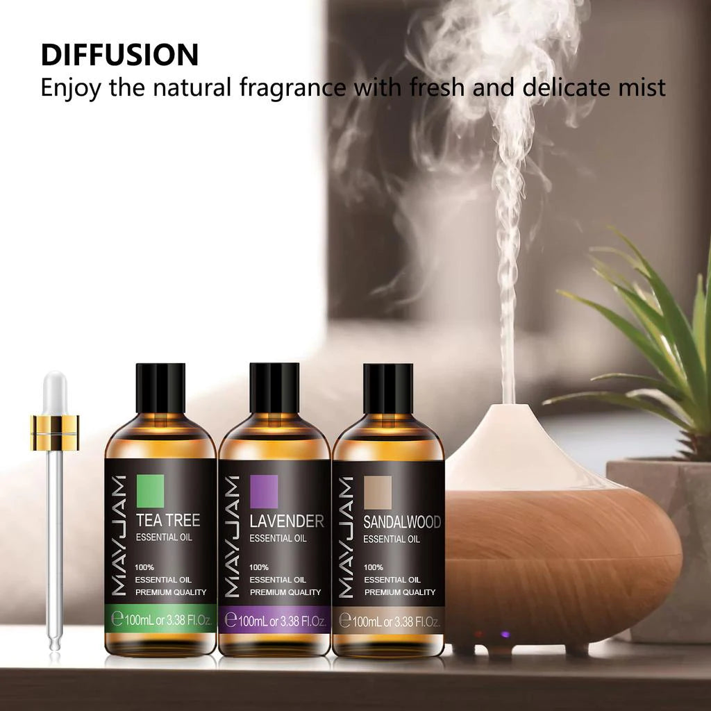 100ml Essential Oils For Humidifier Aromatic Diffuser Lavender Eucalyptus Rose Ginger Lemongrass Fragrance Oil Making Candles