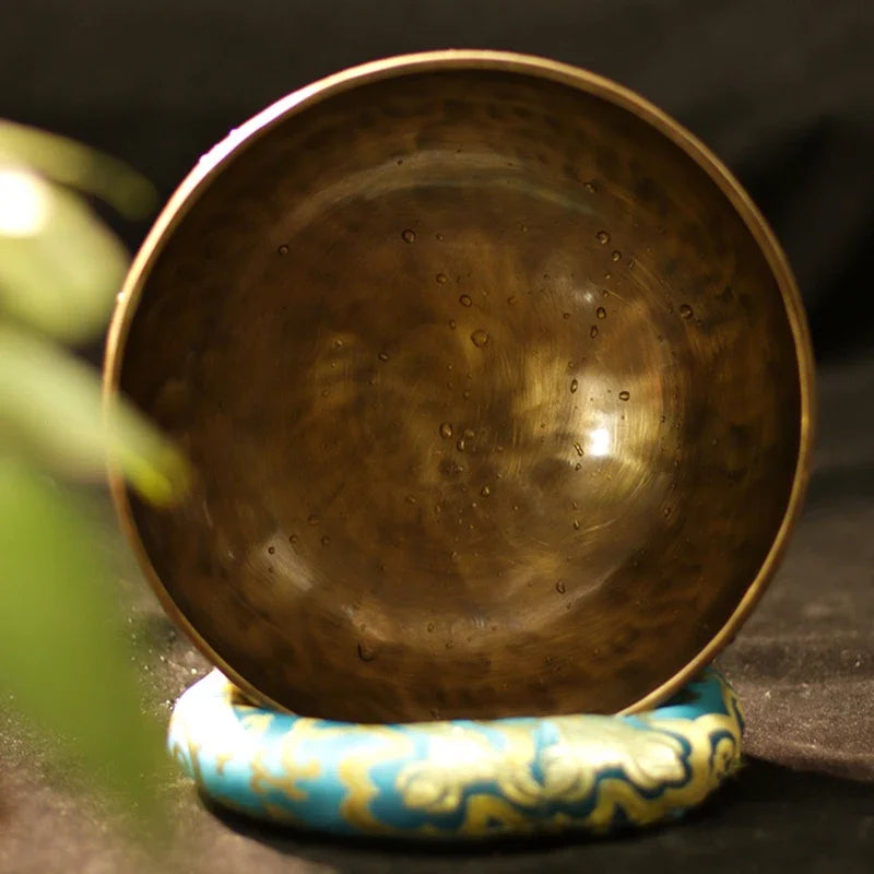 Nepal Handmade Singing Bowl Large Brass Tibetan Bowls Buddhism Meditation Sound Bowl Percussion Instruments Home Ornaments Gifts