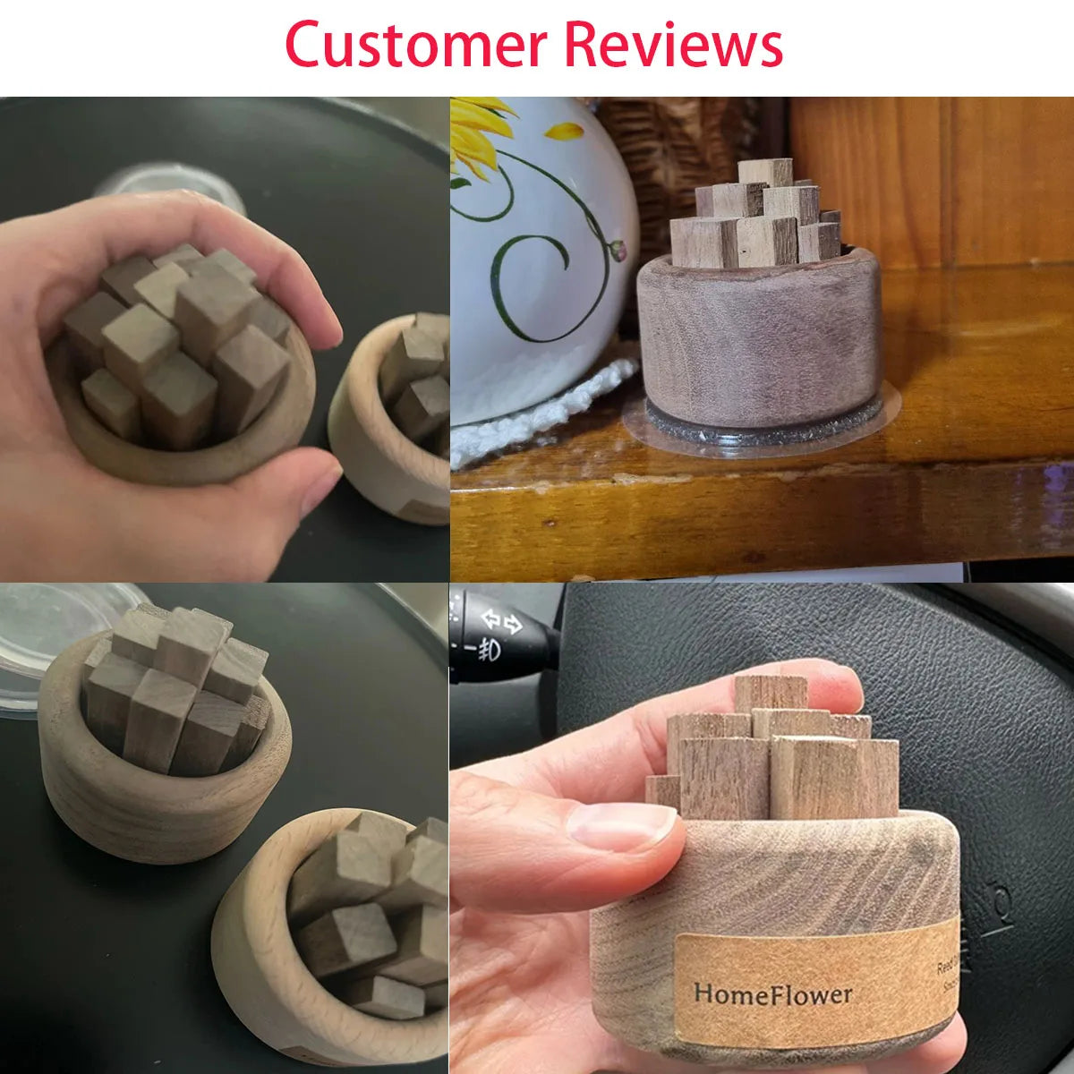 1pcs Diffuser - Home Fragrance - No Essential Oil - Wood Scent - Unique Wood Art Fireless Aroma