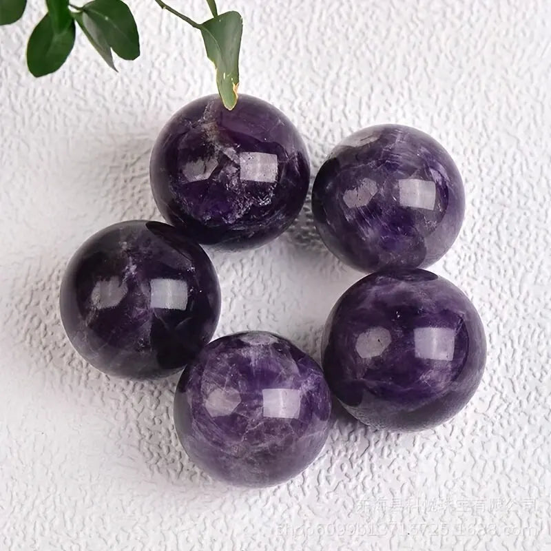 5PCS Natural Amethyst - Healing Crystal - Energy Crystal - Yoga - Gem Ball!