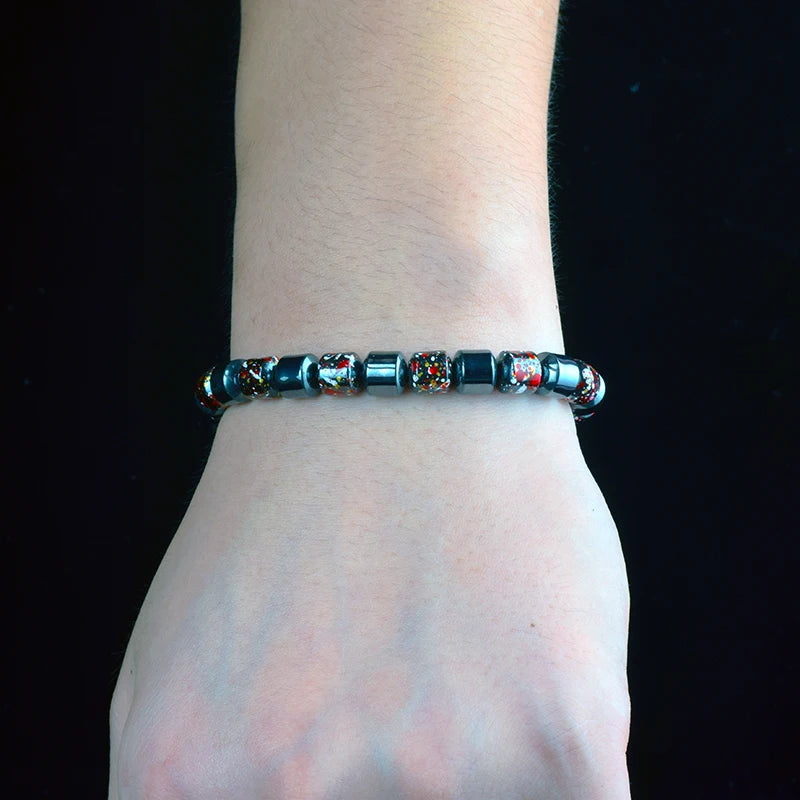 Bohemian Therapeutic - Magnetic Hematite Bracelet - Body Slimming - Loss Weight - Health Care