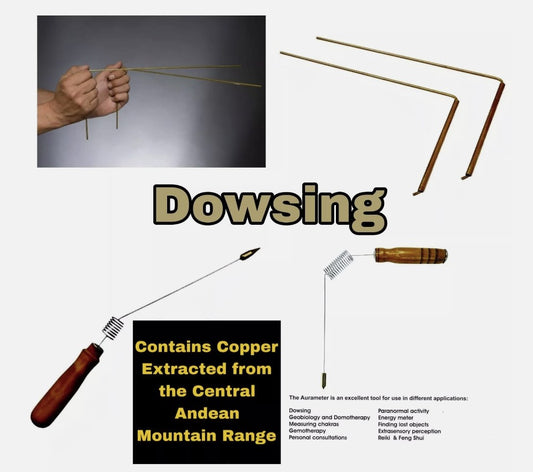 Aurameter + DOWSING Rod Set 99% Copper from the Mystical Central Andes