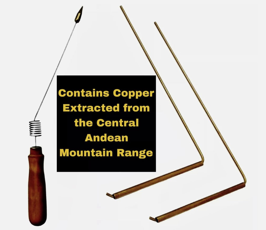 Aurameter + DOWSING Rod Set 99% Copper from the Mystical Central Andes