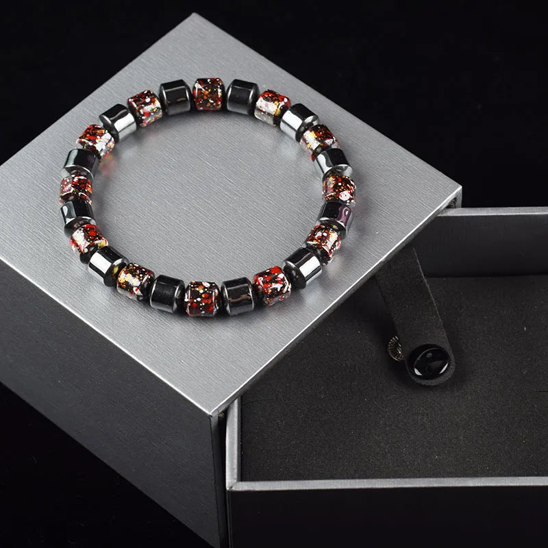 Bohemian Therapeutic - Magnetic Hematite Bracelet - Body Slimming - Loss Weight - Health Care